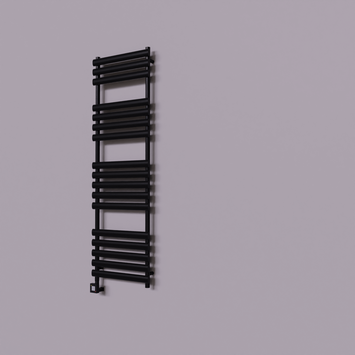 Radiva - Volga Dekoratif Elektrikli Havlupan 500x1600 Siyah (KTX1 Termostat) 1000W
