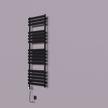 - Volga Dekoratif Elektrikli Havlupan 500x1600 Siyah (KTX3 Termostat) 1000W Spiral Kablolu  - Volga Dekoratif Elektrikli Havlupan 500x1600 Siyah (KTX3 Termostat) 1000W Spiral Kablolu