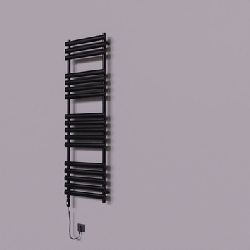Radiva - Volga Dekoratif Elektrikli Havlupan 500x1600 Siyah (On/Off Düğmeli) 900W