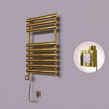 - Volga Dekoratif Elektrikli Havlupan 500x800 Altın (KTX4 Termostat) 200W Spiral Kablolu  - Volga Dekoratif Elektrikli Havlupan 500x800 Altın (KTX4 Termostat) 200W Spiral Kablolu
