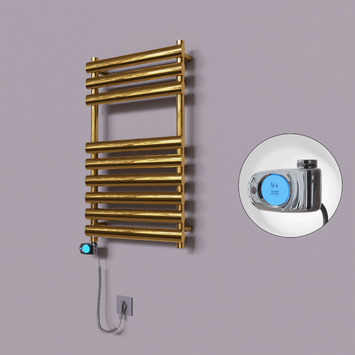 - Volga Dekoratif Elektrikli Havlupan 500x800 Altın (Musa Termostat) 200W  - Volga Dekoratif Elektrikli Havlupan 500x800 Altın (Musa Termostat) 200W