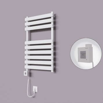  - Volga Dekoratif Elektrikli Havlupan 500x800 Beyaz (KTX1 Termostat) 300W Spiral Kablolu