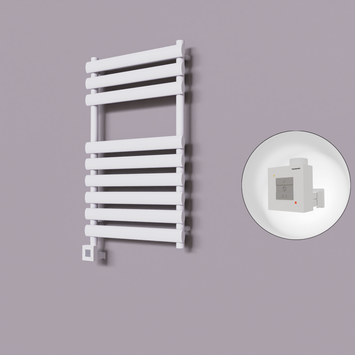  - Volga Dekoratif Elektrikli Havlupan 500x800 Beyaz (KTX1 Termostat) 300W