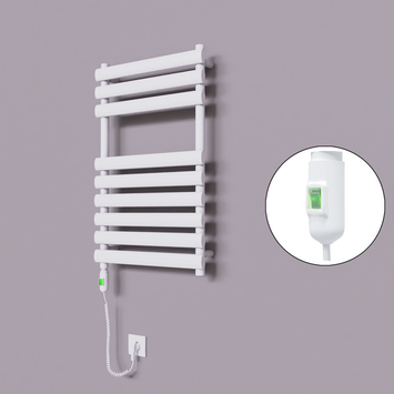 Radiva - Volga Dekoratif Elektrikli Havlupan 500x800 Beyaz (On/Off Düğmeli) 300W