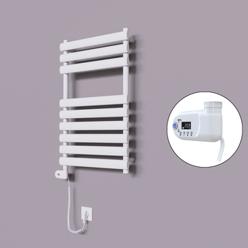 Radiva - Volga Dekoratif Elektrikli Havlupan 500x800 Beyaz (Thesis Termostat) 300W