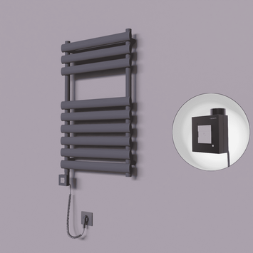 - Volga Dekoratif Elektrikli Havlupan 500x800 Koyu Antrasit (KTX1 Termostat) 300W Spiral Kablolu  - Volga Dekoratif Elektrikli Havlupan 500x800 Koyu Antrasit (KTX1 Termostat) 300W Spiral Kablolu