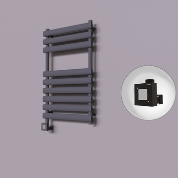 - Volga Dekoratif Elektrikli Havlupan 500x800 Koyu Antrasit (KTX1 Termostat) 300W  - Volga Dekoratif Elektrikli Havlupan 500x800 Koyu Antrasit (KTX1 Termostat) 300W