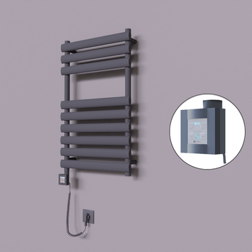 - Volga Dekoratif Elektrikli Havlupan 500x800 Koyu Antrasit (KTX4 Termostat) 300W Spiral Kablolu  - Volga Dekoratif Elektrikli Havlupan 500x800 Koyu Antrasit (KTX4 Termostat) 300W Spiral Kablolu