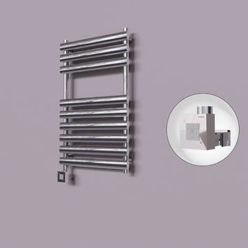 Radiva - Volga Dekoratif Elektrikli Havlupan 500x800 Krom (KTX1 Termostat) 200W