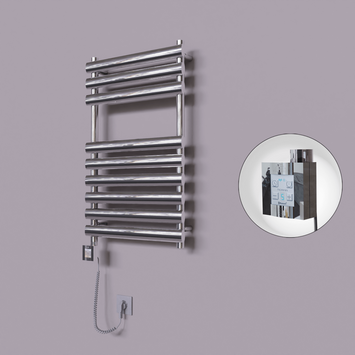 - Volga Dekoratif Elektrikli Havlupan 500x800 Krom (KTX4 Termostat) 200W Spiral Kablolu  - Volga Dekoratif Elektrikli Havlupan 500x800 Krom (KTX4 Termostat) 200W Spiral Kablolu