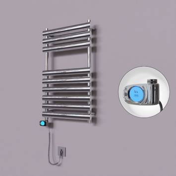 Radiva - Volga Dekoratif Elektrikli Havlupan 500x800 Krom (Musa Termostat) 200W