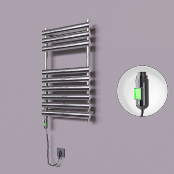 Radiva - Volga Dekoratif Elektrikli Havlupan 500x800 Krom (On/Off Düğmeli) 200W