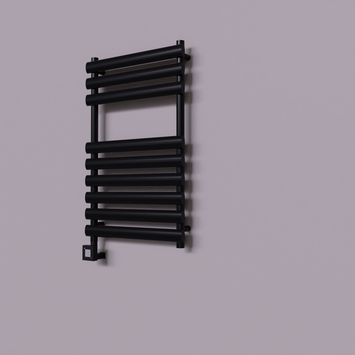 Radiva - Volga Dekoratif Elektrikli Havlupan 500x800 Siyah (KTX1 Termostat) 300W