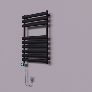 - Volga Dekoratif Elektrikli Havlupan 500x800 Siyah (Musa Termostat) 300W  - Volga Dekoratif Elektrikli Havlupan 500x800 Siyah (Musa Termostat) 300W