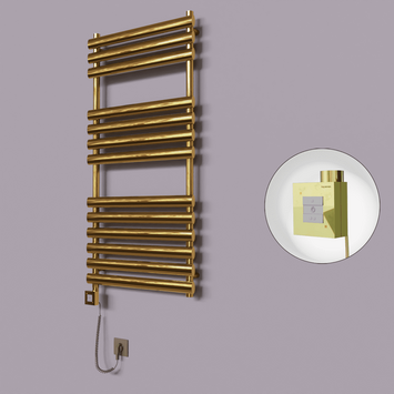  - Volga Dekoratif Elektrikli Havlupan 600x1200 Altın (KTX1 Termostat) 300W Spiral Kablolu