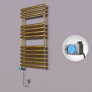 Radiva - Volga Dekoratif Elektrikli Havlupan 600x1200 Altın (Musa Termostat) 300W