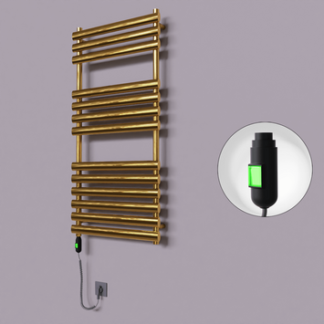 Radiva - Volga Dekoratif Elektrikli Havlupan 600x1200 Altın (On/Off Düğmeli) 300W