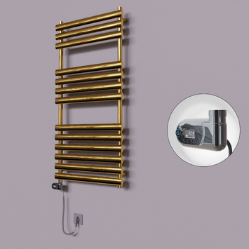  - Volga Dekoratif Elektrikli Havlupan 600x1200 Altın (Thesis Termostat) 300W