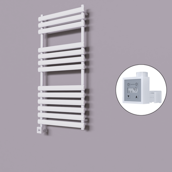 Radiva - Volga Dekoratif Elektrikli Havlupan 600x1200 Beyaz (KTX3 Termostat) 600W