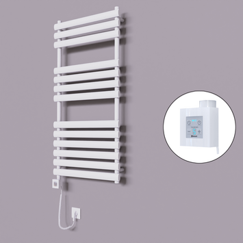 Radiva - Volga Dekoratif Elektrikli Havlupan 600x1200 Beyaz (KTX4 Termostat) 600W Spiral Kablolu