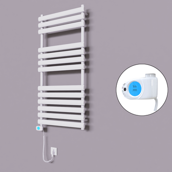 Radiva - Volga Dekoratif Elektrikli Havlupan 600x1200 Beyaz (Musa Termostat) 600W