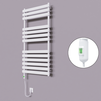 Radiva - Volga Dekoratif Elektrikli Havlupan 600x1200 Beyaz (On/Off Düğmeli) 600W