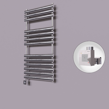 Radiva - Volga Dekoratif Elektrikli Havlupan 600x1200 Krom (KTX1 Termostat) 300W