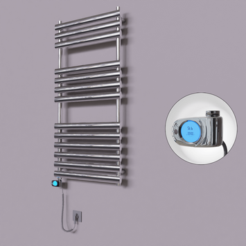 Radiva - Volga Dekoratif Elektrikli Havlupan 600x1200 Krom (Musa Termostat) 300W