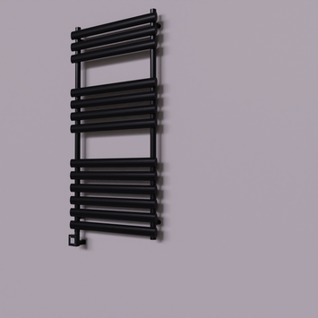 Radiva - Volga Dekoratif Elektrikli Havlupan 600x1200 Siyah (KTX1 Termostat) 600W