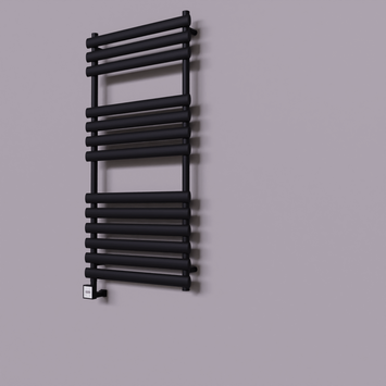 Radiva - Volga Dekoratif Elektrikli Havlupan 600x1200 Siyah (KTX3 Termostat) 600W