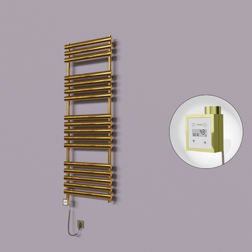 - Volga Dekoratif Elektrikli Havlupan 600x1600 Altın (KTX3 Termostat) 600W Spiral Kablolu  - Volga Dekoratif Elektrikli Havlupan 600x1600 Altın (KTX3 Termostat) 600W Spiral Kablolu