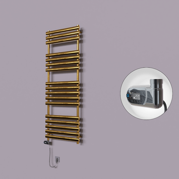 Radiva - Volga Dekoratif Elektrikli Havlupan 600x1600 Altın (Thesis Termostat) 600W