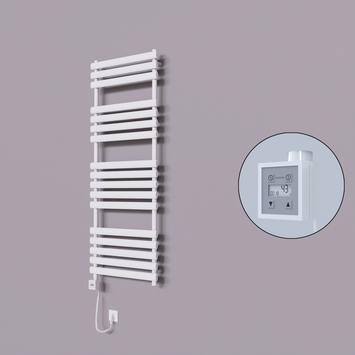 Radiva - Volga Dekoratif Elektrikli Havlupan 600x1600 Beyaz (KTX3 Termostat) 1000W Spiral Kablolu