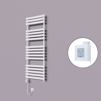 Radiva - Volga Dekoratif Elektrikli Havlupan 600x1600 Beyaz (KTX4 Termostat) 1000W Spiral Kablolu