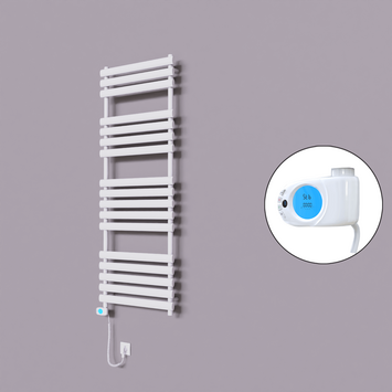 Radiva - Volga Dekoratif Elektrikli Havlupan 600x1600 Beyaz (Musa Termostat) 900W