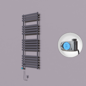 Radiva - Volga Dekoratif Elektrikli Havlupan 600x1600 Koyu Antrasit (Musa Termostat) 900W