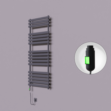 Radiva - Volga Dekoratif Elektrikli Havlupan 600x1600 Koyu Antrasit (On/Off Düğmeli) 900W