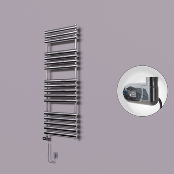 Radiva - Volga Dekoratif Elektrikli Havlupan 600x1600 Krom (Thesis Termostat) 600W