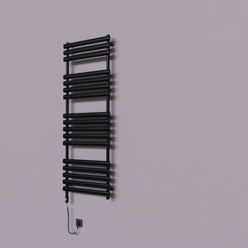 Radiva - Volga Dekoratif Elektrikli Havlupan 600x1600 Siyah (On/Off Düğmeli) 900W
