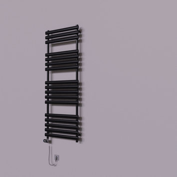 Radiva - Volga Dekoratif Elektrikli Havlupan 600x1600 Siyah (Thesis Termostat) 900W