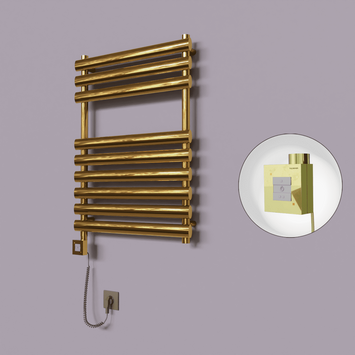 - Volga Dekoratif Elektrikli Havlupan 600x800 Altın (KTX1 Termostat) 300W Spiral Kablolu  - Volga Dekoratif Elektrikli Havlupan 600x800 Altın (KTX1 Termostat) 300W Spiral Kablolu