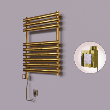 - Volga Dekoratif Elektrikli Havlupan 600x800 Altın (KTX4 Termostat) 300W Spiral Kablolu  - Volga Dekoratif Elektrikli Havlupan 600x800 Altın (KTX4 Termostat) 300W Spiral Kablolu