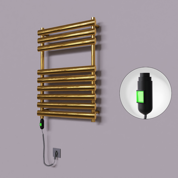 Radiva - Volga Dekoratif Elektrikli Havlupan 600x800 Altın (On/Off Düğmeli) 300W