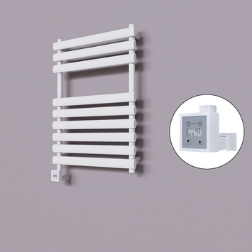  - Volga Dekoratif Elektrikli Havlupan 600x800 Beyaz (KTX3 Termostat) 600W