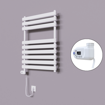 Radiva - Volga Dekoratif Elektrikli Havlupan 600x800 Beyaz (Thesis Termostat) 600W