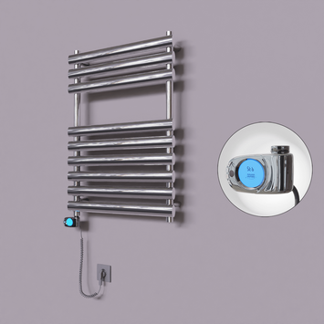 Radiva - Volga Dekoratif Elektrikli Havlupan 600x800 Krom (Musa Termostat) 300W