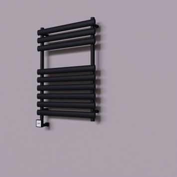 Radiva - Volga Dekoratif Elektrikli Havlupan 600x800 Siyah (KTX3 Termostat) 600W