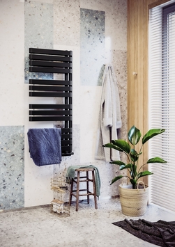 Radiva - WARP S Design Towel Warmer 500x1110 Black