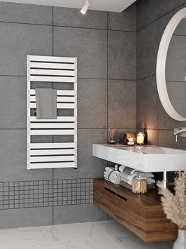 Radiva - WARP T Design Towel Warmer 500x1110 White