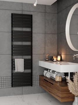 Radiva - WARP T Design Towel Warmer 500x1695 Black